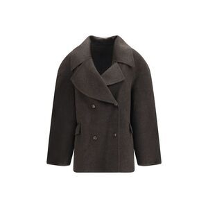 Loulou De Saison Brown Wool Oves Aries Full-Length Women's Jacket